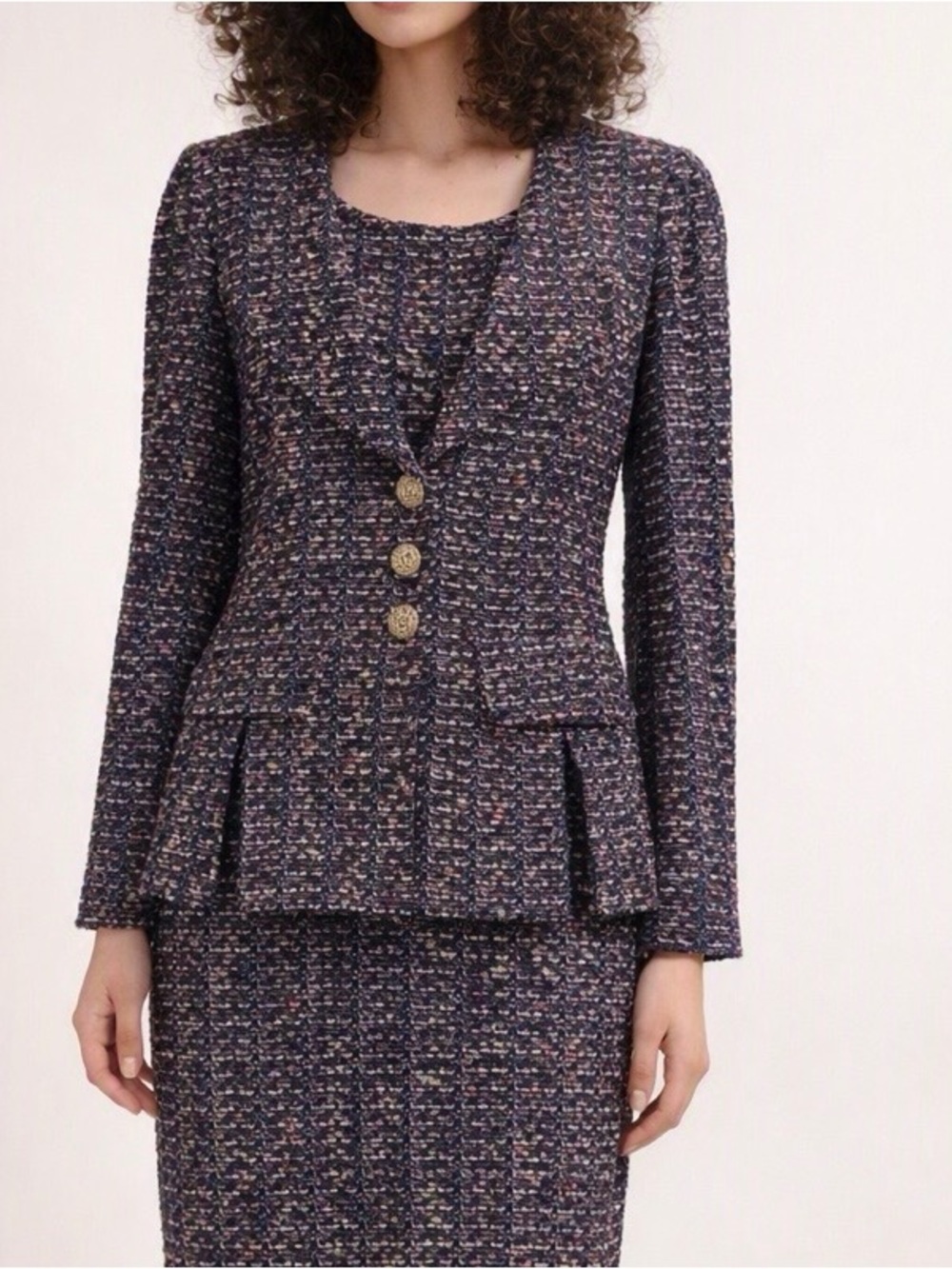 St. John Bouclé Sheath Dress & Jacket Set — Size 10 Jacket / Size 8 Sheath